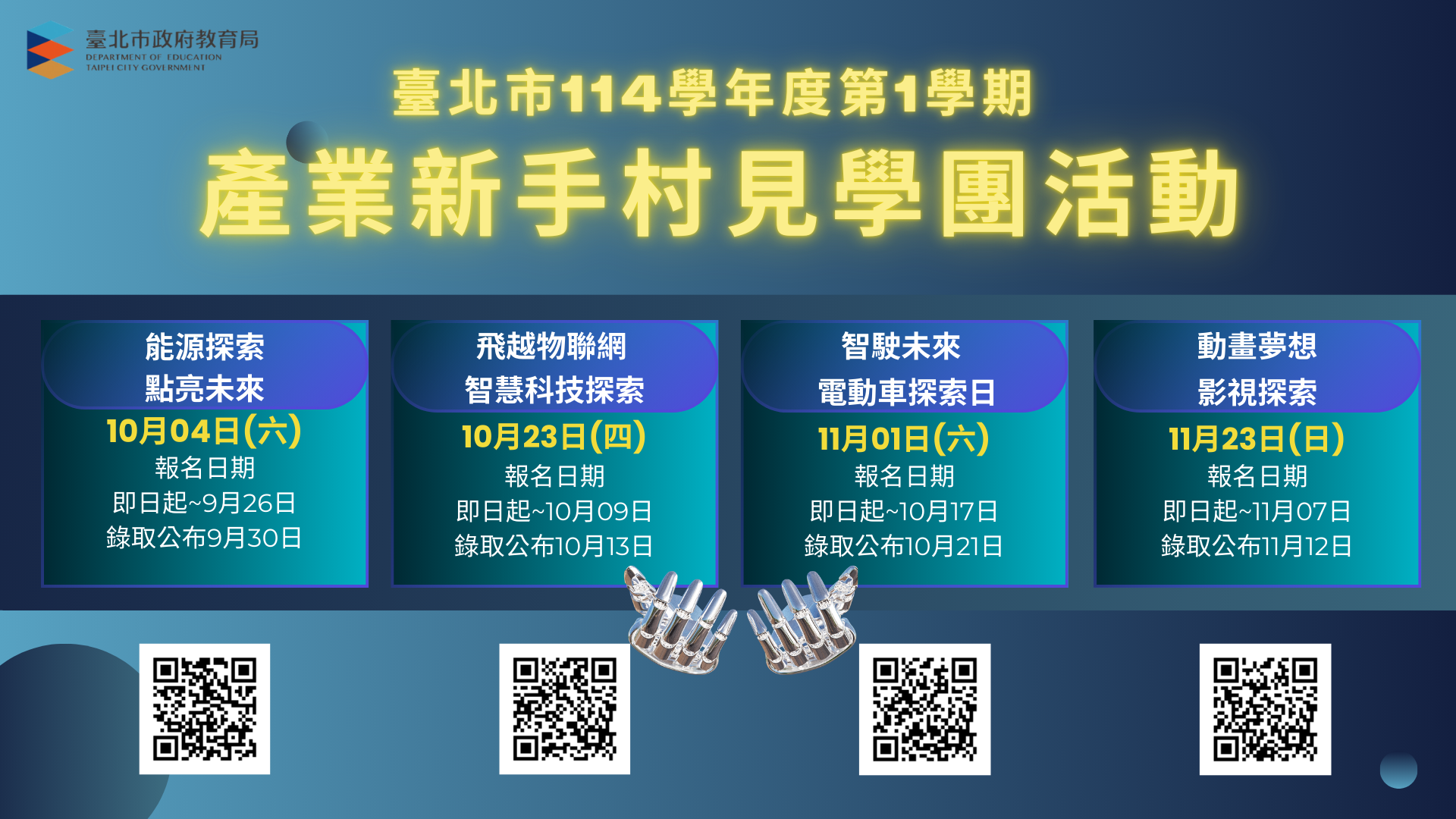 114學年度第1學期產業新手村見學團活動海報